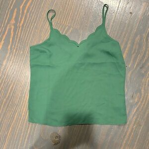 Express Green Scalloped Camisole
